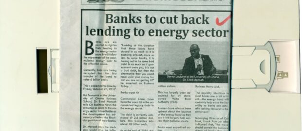 Bank to cut back lending to energy sector